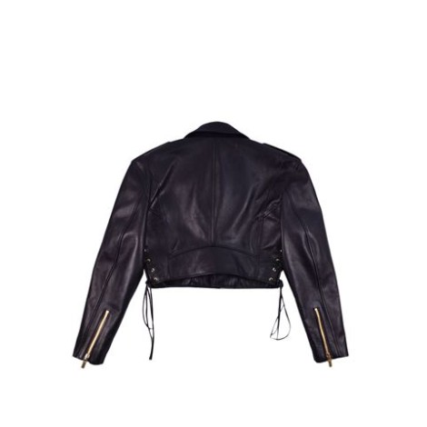 GIACCA BIKER CROPPED IN PELLE