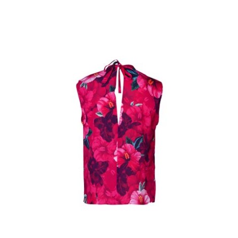 BLUSA SENZA MANICHE STAMPA HIBISCUS