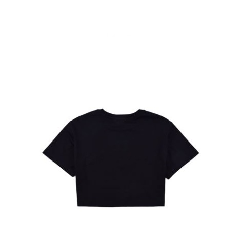 T-SHIRT CROPPED IN COTONE CON PLACCA LOGO