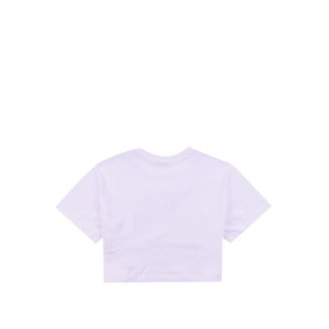 T-SHIRT CROPPED IN COTONE CON PLACCA LOGO