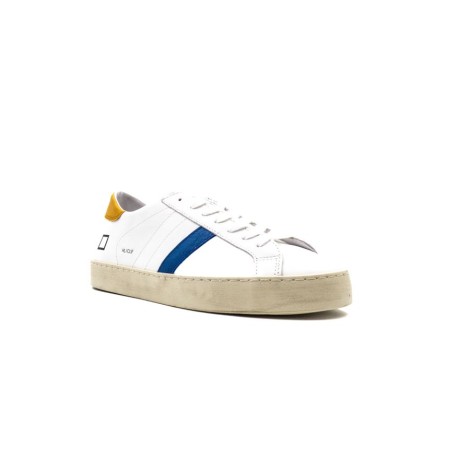 Sneakers Uomo WHITE-BEIGE D.A.T.E.  Pelle