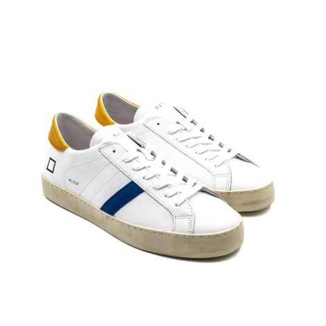 Sneakers Uomo WHITE-BEIGE D.A.T.E.  Pelle