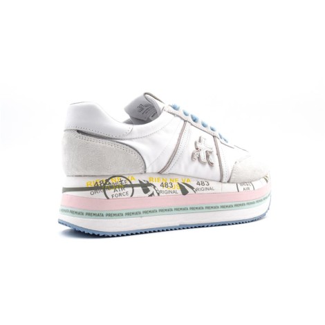 Sneakers Donna BIANCO+AZZURRO PREMIATA   Pelle