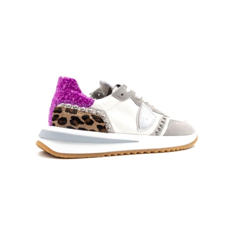 Sneakers Donna BLANC ARGENT PHILIPPE MODEL Pelle