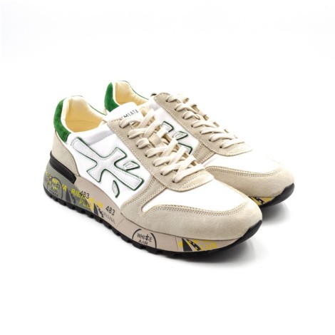 Sneakers Uomo BIANCO+VERDE PREMIATA   Pelle