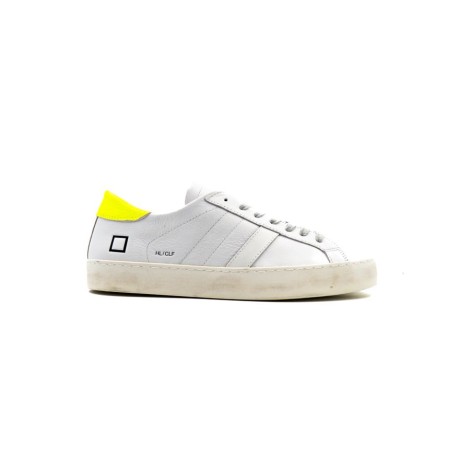 Sneakers Uomo WHITE-YELLOW D.A.T.E.  Pelle