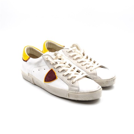 Sneakers Uomo BLANC ORANGE PHILIPPE MODEL Pelle