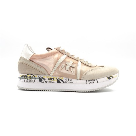 Sneakers Donna BEIGE+ROSA PREMIATA   Pelle