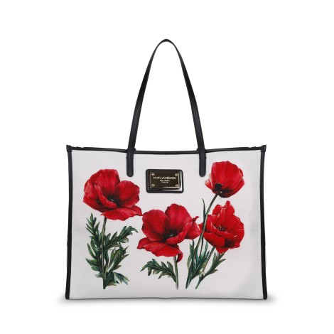 Dolce & Gabbana 'Poppies' Print Cotton Shopping Bag U