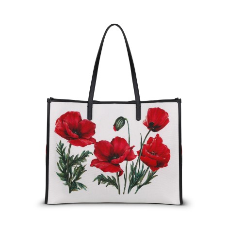 Dolce & Gabbana 'Poppies' Print Cotton Shopping Bag U