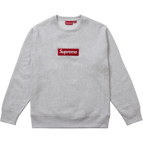 Supreme Box Logo Crewneck (FW18) Ash Grey