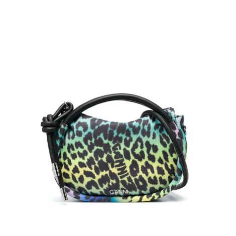 GANNI Borsa leopardata