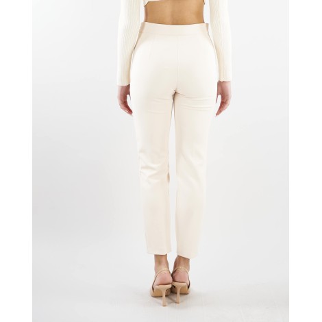 ELISABETTA FRANCHI Pantalone dalla vestibilità affusolata in crepe doppio stretch Elisabetta Franchi