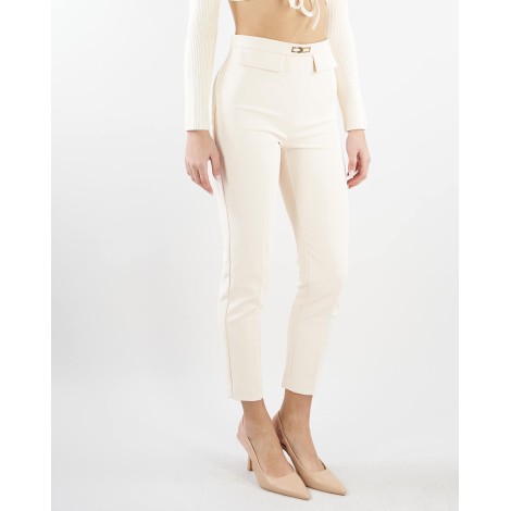 ELISABETTA FRANCHI Pantalone in doppio crepe stretch affusolato Elisabetta Franchi