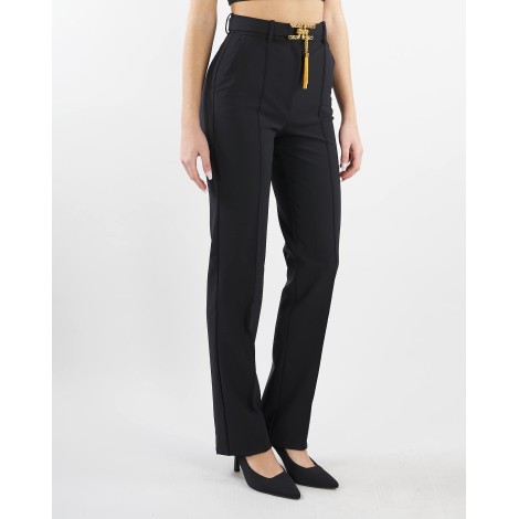 ELISABETTA FRANCHI Pantalone dritto con cintura Elisabetta Franchi