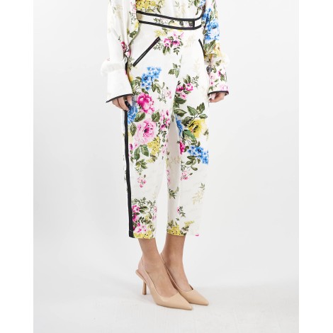 BLUGIRL Pantaloni in raso con stampa floreale Blugirl by Bluemarine