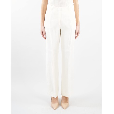 MAX MARA WEEKEND Pantaloni in tela di puro lino Max Mara Weekend