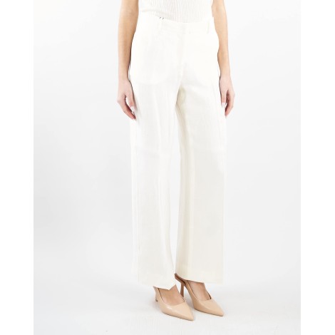 MAX MARA WEEKEND Pantaloni in tela di puro lino Max Mara Weekend