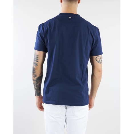 MANUEL RITZ T-shirt basic con ricamo logo sul retro Manuel Ritz