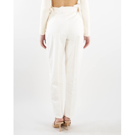 ELISABETTA FRANCHI Pantalone con fascione in punto vita e due fibbie in metallo dorato Elisabetta Franchi