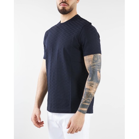 EMPORIO ARMANI T-shirt in jersey mercerizzato jacquard eagle all over Emporio Armani