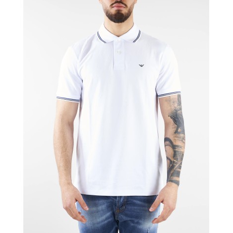 EMPORIO ARMANI Polo con logo e profili a contrasto Emporio Armani