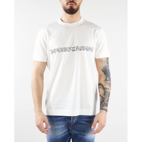 EMPORIO ARMANI T-shirt con stampa logo lettering Emporio Armani