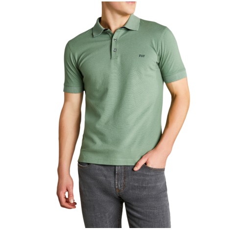 FAY POLO STRETCH VERDE NPMB246135STDWV009