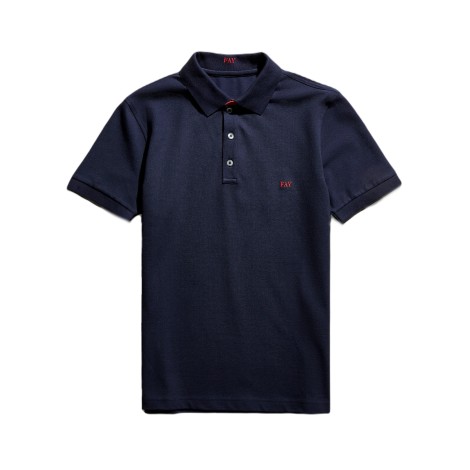 FAY POLO STRETCH BLU NPMB246135STDWU806