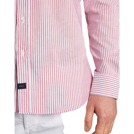 FAY CAMICIA COLLO FRANCESE BIANCO, ROSSO NCMA1462590VASR002