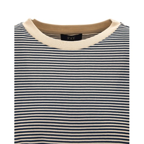 FAY T-SHIRT IN COTONE A RIGHE NPWB346653SUYO01QF