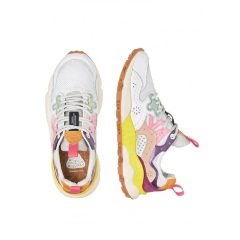 FLOWER MOUNTAIN SNEAKERS YAMANO 3 BIANCO, VIOLA 2017391041N21