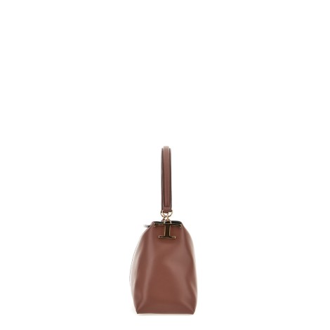 TOD'S BORSA A SPALLA T CASE IN PELLE PICCOLA MARRONE<BR/>XBWTSTY0200XPRS203