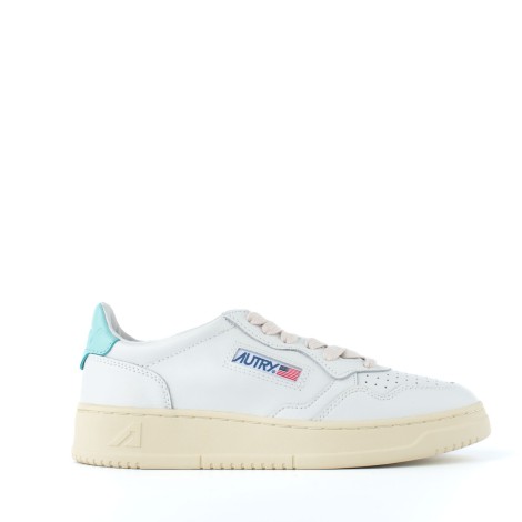 Sneakers pelle retro turchese