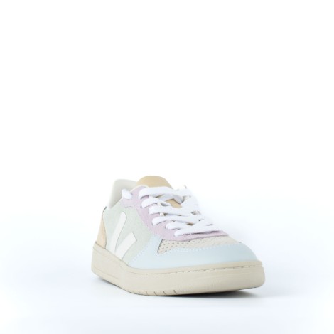 Sneakers in pelle con inserti camoscio