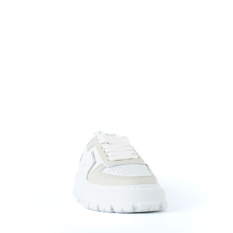 Sneakers in pelle bicolari dettagli beige