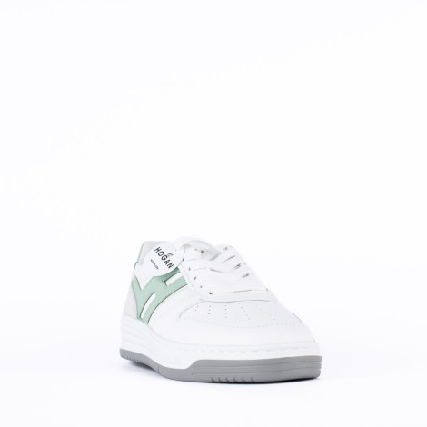 Sneakers h630 in pelle fondo basket h verdino