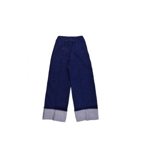 PANTALONE IN DENIM CON RISVOLTO