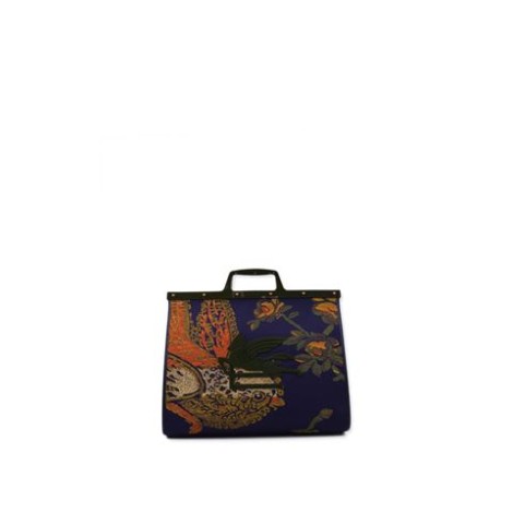 BORSA LOVE TROTTER GRANDE JACQUARD CON UCCELLI ALL OVER