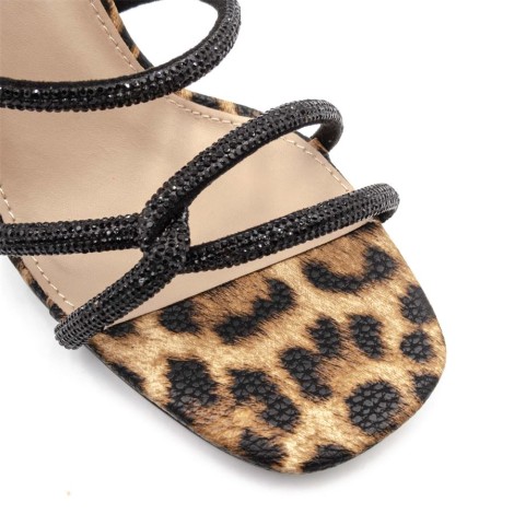 Sandalo Donna BLACK/LEOPARD EXE Pelle