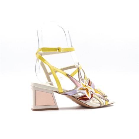 Sandalo Donna YELLOW/ICE/NUDE EXE Pelle