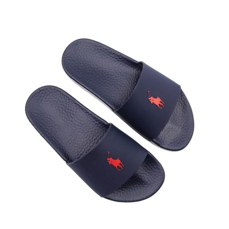 Ciabatta Uomo Navy red RALPH LAUREN Pelle