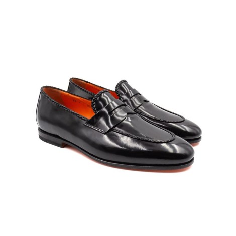 Mocassino Uomo Black SANTONI Pelle