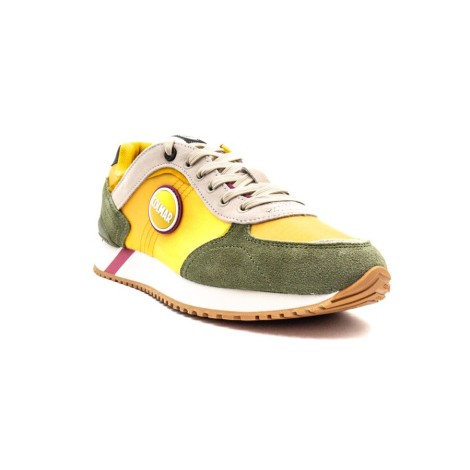 Sneakers Uomo OCHRE-MILITARY GREEN-BEIGE COLMAR Pelle