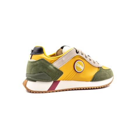 Sneakers Uomo OCHRE-MILITARY GREEN-BEIGE COLMAR Pelle