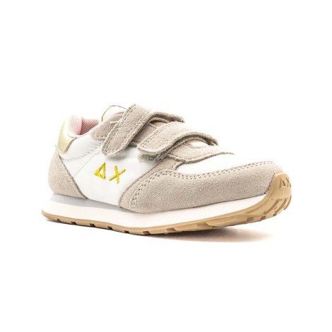 Sneakers Bambino BIANCO/BIANCO PANNA SUN68 Pelle