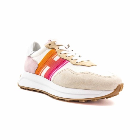 Sneakers Donna BEIGE+ROSA HOGAN     Pelle