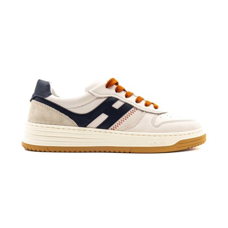 Sneakers Uomo BIANCO+BLU+ARANCIO HOGAN     Pelle