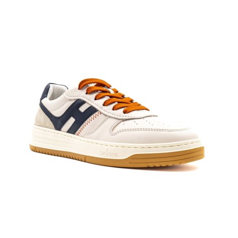 Sneakers Uomo BIANCO+BLU+ARANCIO HOGAN     Pelle