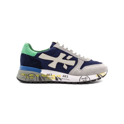 Sneakers Uomo BLU+GRIGIO+VERDE PREMIATA   Pelle